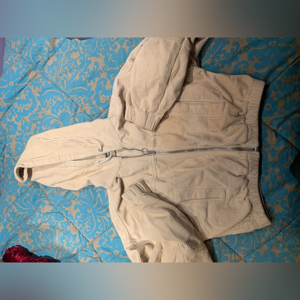 tan Cordaroy zip up jacket